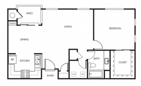 Aviare Cupertino CA Plan B 1 Bedroom 829 SQ FT